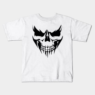 Feel-ink Skull Death Dead Halloween Scary Cranium Face Kids T-Shirt